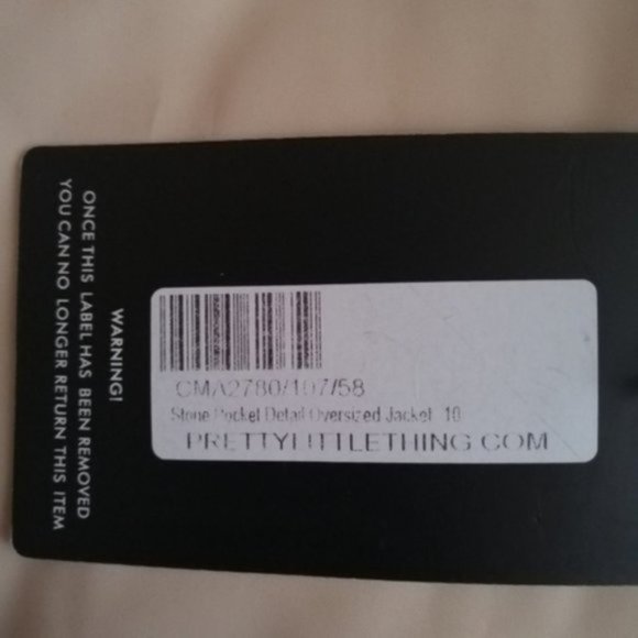 PrettyLittleThing Stone Pocket Detail Oversized Jacket - Picture 7 of 15